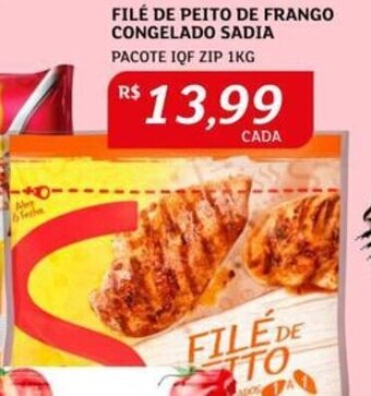 Assaí Atacadista FILÉ DE PEITO DE FRANGO CONGELADO SADIA PACOTE IQF ZIP 1KG oferta
