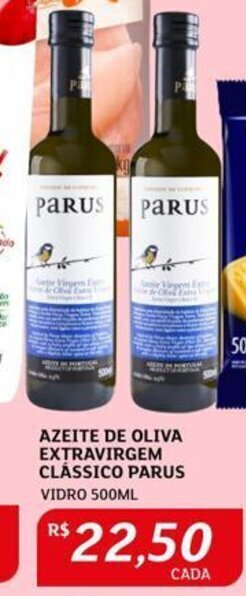 AZEITE DE OLIVA EXTRAVIRGEM CLÁSSICO PARUS VIDRO 500ML