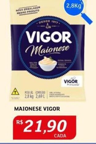 Assaí Atacadista Maionese VIGOR 2.8kg oferta