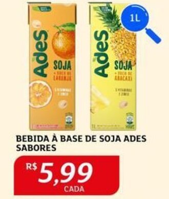 Assaí Atacadista BEBIDA À BASE DE SOJA ADES SABORES 1L oferta