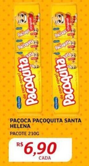 Assaí Atacadista PAÇOCA PAÇOQUITA SANTA HELENA PACOTE 210G oferta
