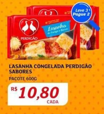 Assaí Atacadista LASANHA CONGELADA PERDIGÃO SABORES PACOTE 600G oferta