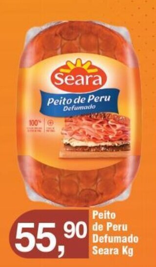 Royal Supermercados Peito de Peru Defumado Seara Kg oferta
