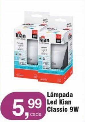 Lâmpada Led Kian Classic 9W