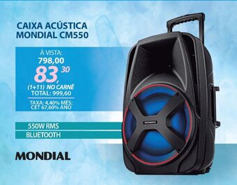 Lojas Cem CAIXA ACÚSTICA MONDIAL CM550 oferta