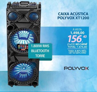 Lojas Cem CAIXA ACÚSTICA POLYVOX XT1200 oferta