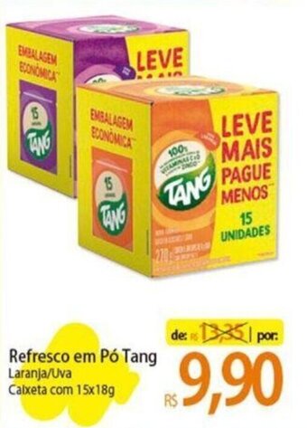 Atacadão Refresco em Pó Tang Laranja/Uva Caixeta com 15x18g oferta
