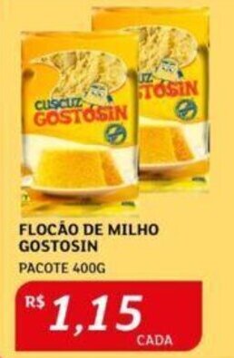 Assaí Atacadista FLOCÃO DE MILHO GOSTOSIN PACOTE 400G oferta
