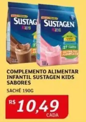 Assaí Atacadista COMPLEMENTO ALIMENTAR INFANTIL SUSTAGEN KIDS SABORES SACHÉ 190G oferta