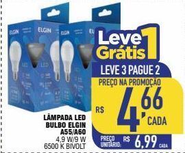 Mercantil Rodrigues Lâmpada led bulbo elgin oferta