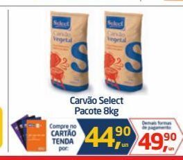 Tenda Atacado Carvão select pacote 8kg oferta