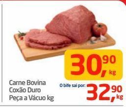 Tenda Atacado Carne bovina coxão duro peça a vácuo kg oferta