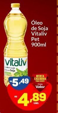 Óleo de soja vitaliv pet 900ml