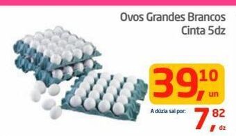 Tenda Atacado Ovos grandes brancos cinta 5dz oferta