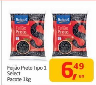 Tenda Atacado Feijão preto tipo 1 select pacote 1kg oferta