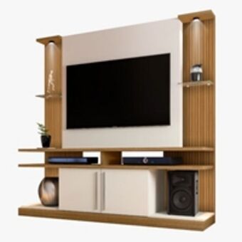 Benoit Estante home para tv até 60 bechara york com led vidro 2 portas oferta