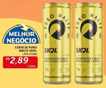 Assaí Atacadista CERVEJA PURO MALTE SKOL LATA 350ML oferta