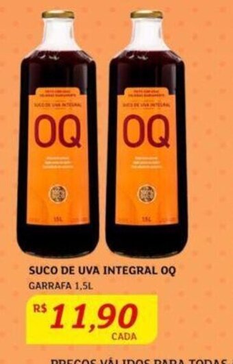 SUCO DE UVA INTEGRAL OQ GARRAFA 1,5L