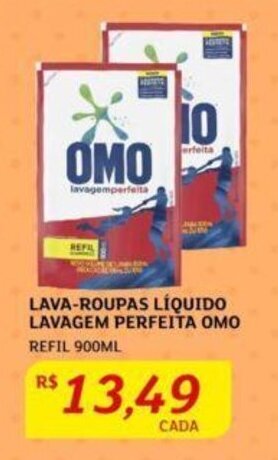 Assaí Atacadista LAVA-ROUPAS LÍQUIDO LAVAGEM PERFEITA OMO REFIL 900ML oferta