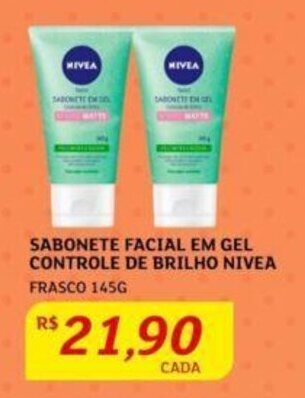 Assaí Atacadista SABONETE FACIAL EM GEL CONTROLE DE BRILHO NIVEA FRASCO 145G oferta