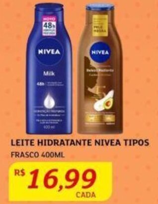 Assaí Atacadista LEITE HIDRATANTE NIVEA TIPOS FRASCO 400ML oferta