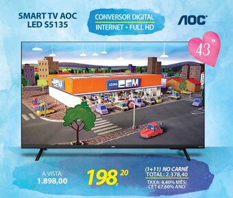 Lojas Cem SMART TV AOC LED S5135 oferta