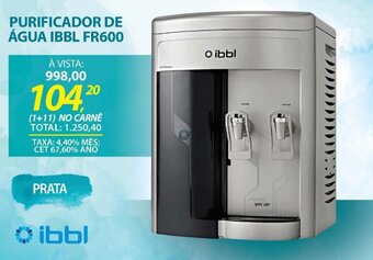 Lojas Cem PURIFICADOR DE ÁGUA IBBL FR600 oferta