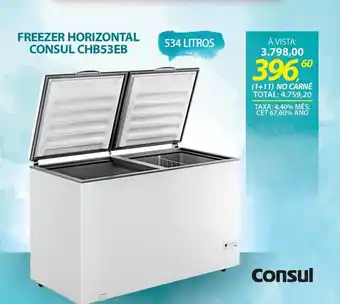 Lojas Cem FREEZER HORIZONTAL CONSUL CHB53EB oferta