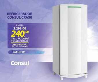 Lojas Cem REFRIGERADOR CONSUL CRA30 oferta