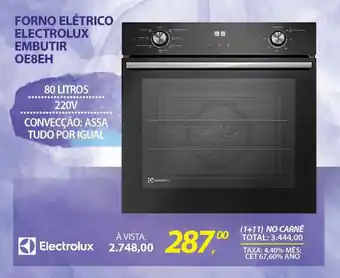 Lojas Cem FORNO ELÉTRICO ELECTROLUX EMBUTIR oferta