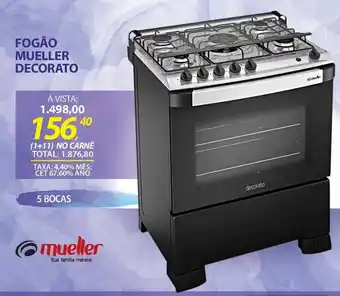 Lojas Cem FOGÃO MUELLER DECORATO oferta