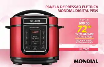 Lojas Cem PANELA DE PRESSÃO ELÉTRICA MONDIAL DIGITAL PE39 oferta