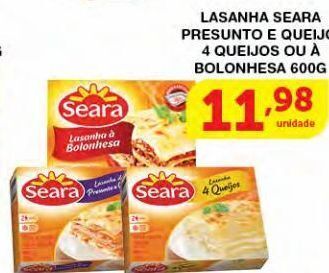 Roldão Lasanha seara 600g oferta