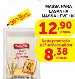 Roldão Massa para lasanha massa leve kg oferta