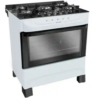 Gazin Fogão mueller mfv5bb 5 bocas automático mesa de vidro temperado com ultra chama oferta