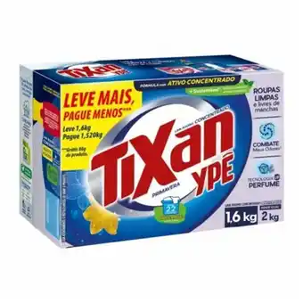 Lava roupas em pó concentrado primavera tixan ypê leve 1,6kg pague 1,52kg