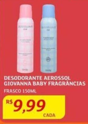 DESODORANTE AEROSSOL GIOVANNA BABY FRAGRÂNCIAS FRASCO 150ML