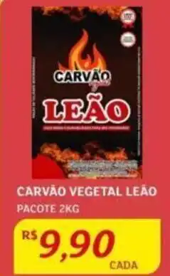 CARVÃO VEGETAL LEÃO PACOTE 2KG