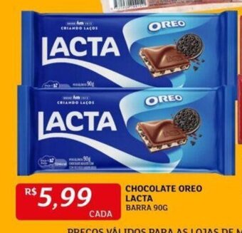 Assaí Atacadista CHOCOLATE OREO LACTA BARRA 90G oferta
