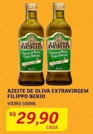 Assaí Atacadista AZEITE DE OLIVA EXTRAVIRGEM FILIPPO BERIO VIDRO 500ML oferta