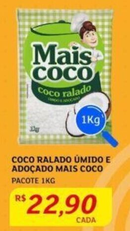 Assaí Atacadista COCO RALADO ÚMIDO E ADOÇADO MAIS COCO PACOTE 1KG oferta