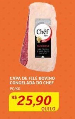 Assaí Atacadista CAPA DE FILÉ BOVINO CONGELADA DO CHEF PC/KG oferta