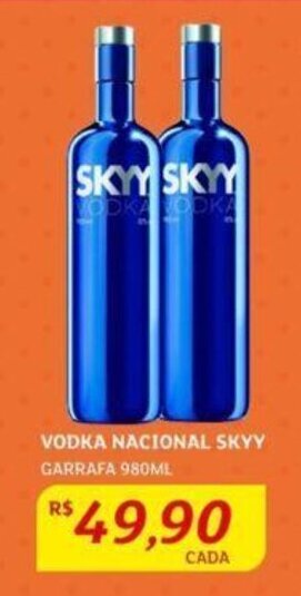 Assaí Atacadista VODKA NACIONAL SKYY GARRAFA 980ML oferta