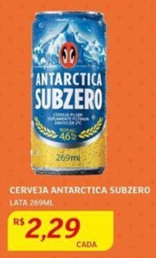 Assaí Atacadista CERVEJA ANTARCTICA SUBZERO LATA 269ML oferta