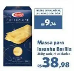 Sam's Club Massa para lasanha Barilla 250g cada, 4 unidades oferta