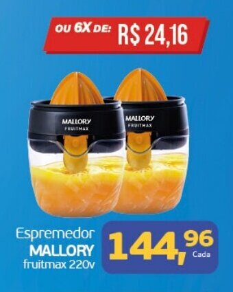 Cometa Supermercados Espremedor MALLORY fruitmax 220v oferta