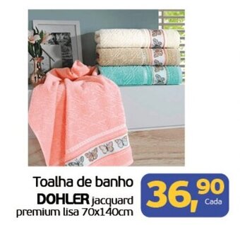 Cometa Supermercados Toalha de banho DOHLER jacquard premium lisa 70x140cm oferta