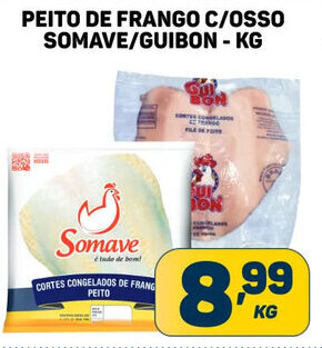 Dom Atacadista PEITO DE FRANGO C/OSSO SOMAVE/GUIBON - KG oferta