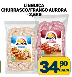 Dom Atacadista LINGUIÇA CHURRASCO/FRANGO AURORA -2,5KG oferta