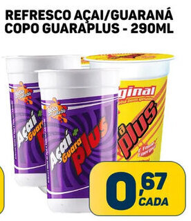 Dom Atacadista REFRESCO AÇAI/GUARANÁ COPO GUARAPLUS-290ML oferta